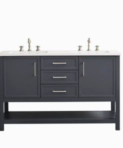 Tủ Lavabo ARLO- 54 Xanh bàn đá thạch anh cao cấp 54 inch