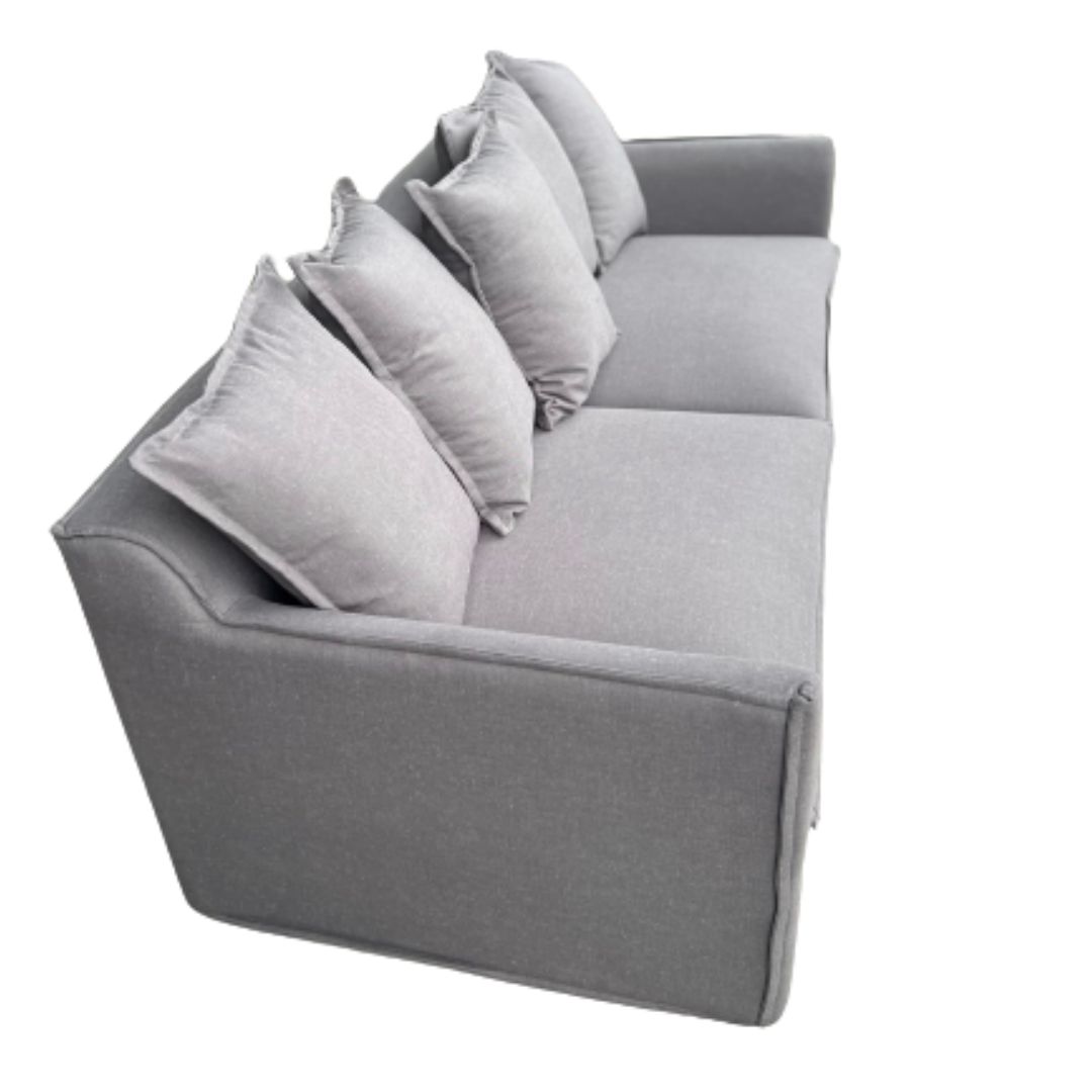 Ghế sofa 3 chỗ đen vải chống cháy cao cấp - Ảnh 4