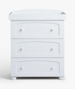 Tủ 3 hộc chân tròn trắng 074