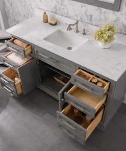 Alternative view of Tủ Lavabo VBM-48 xám mặt đá thạch anh cao cấp 48 inch