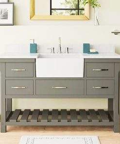 Alternative view of Tủ Lavabo WESLEY-48 xám mặt đá thạch anh cao cấp 48 inch
