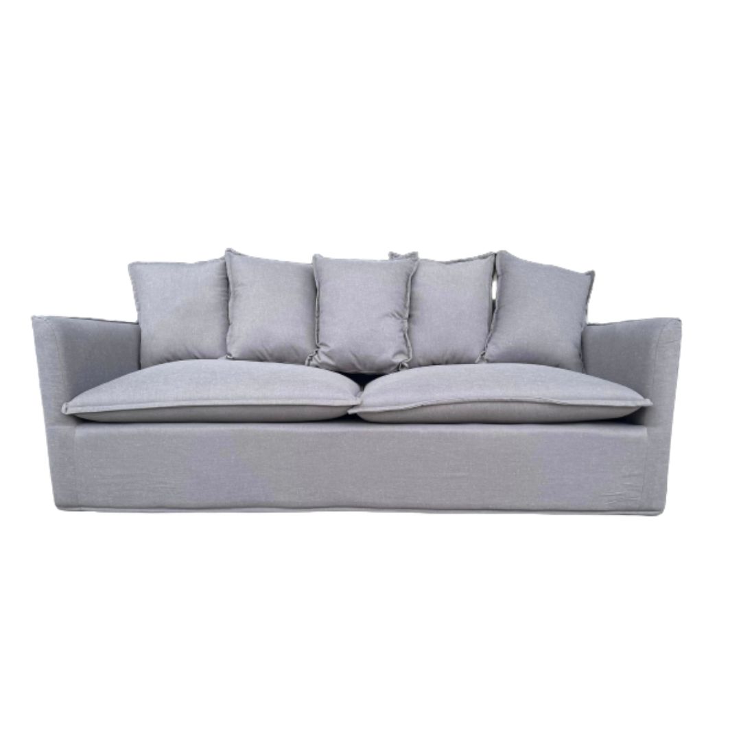 Ghế sofa 3 chỗ đen vải chống cháy cao cấp - Ảnh 3