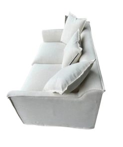 Alternative view of Ghế sofa 2 chỗ trắng vải chống cháy cao cấp
