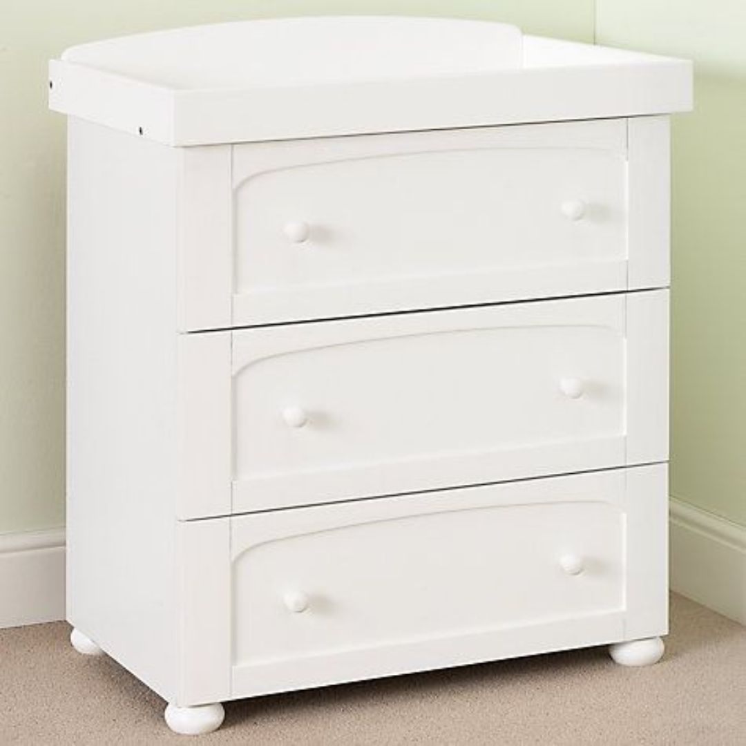 Tủ 3 hộc chân tròn trắng 074 - Ảnh 5