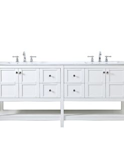 Alternative view of Tủ Lavabo V7303- 72 Trắng mặt đá thạch anh cao cấp 72 inch