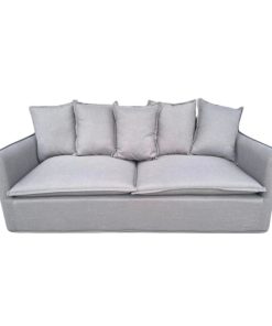 Ghế sofa 3 chỗ đen vải chống cháy cao cấp