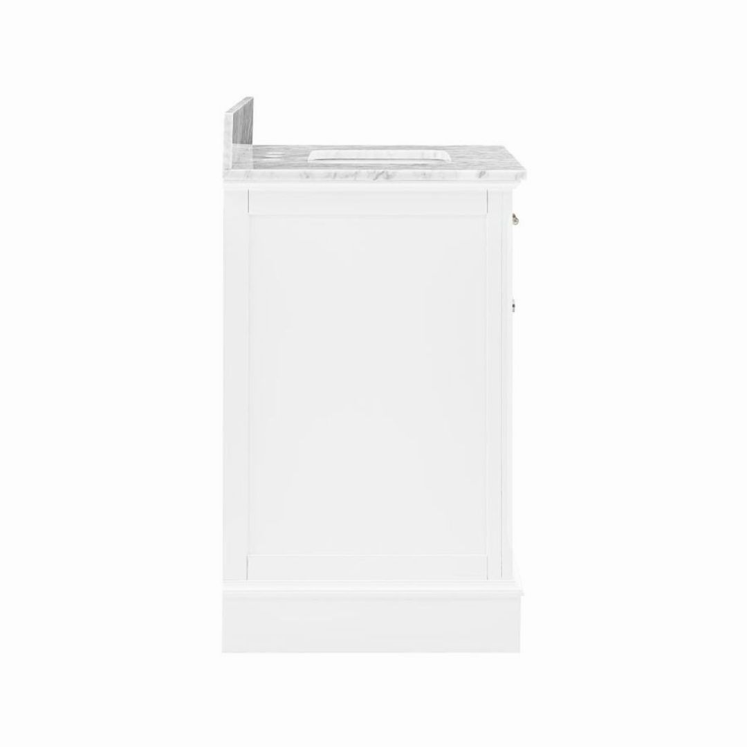 Tủ Chậu Lavavo 24 Inch trắng mặt đá thạch anh cao cấp - Ảnh 5
