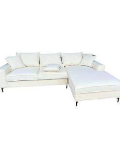Alternative view of Sofa chữ L trắng vải chống cháy cao cấp