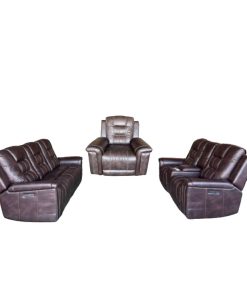 Bộ SOFA 1118 xuất khẩu, da PU cao cấp, chỉnh điện, chỉnh đầu, màu đỏ