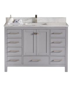 Tủ Lavabo V7199-42 xám mặt đá thạch anh cao cấp 42 inch