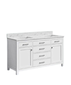Alternative view of Tủ Lavabo JASPER- 54 Trắng bàn đá thạch anh cao cấp 54 inch