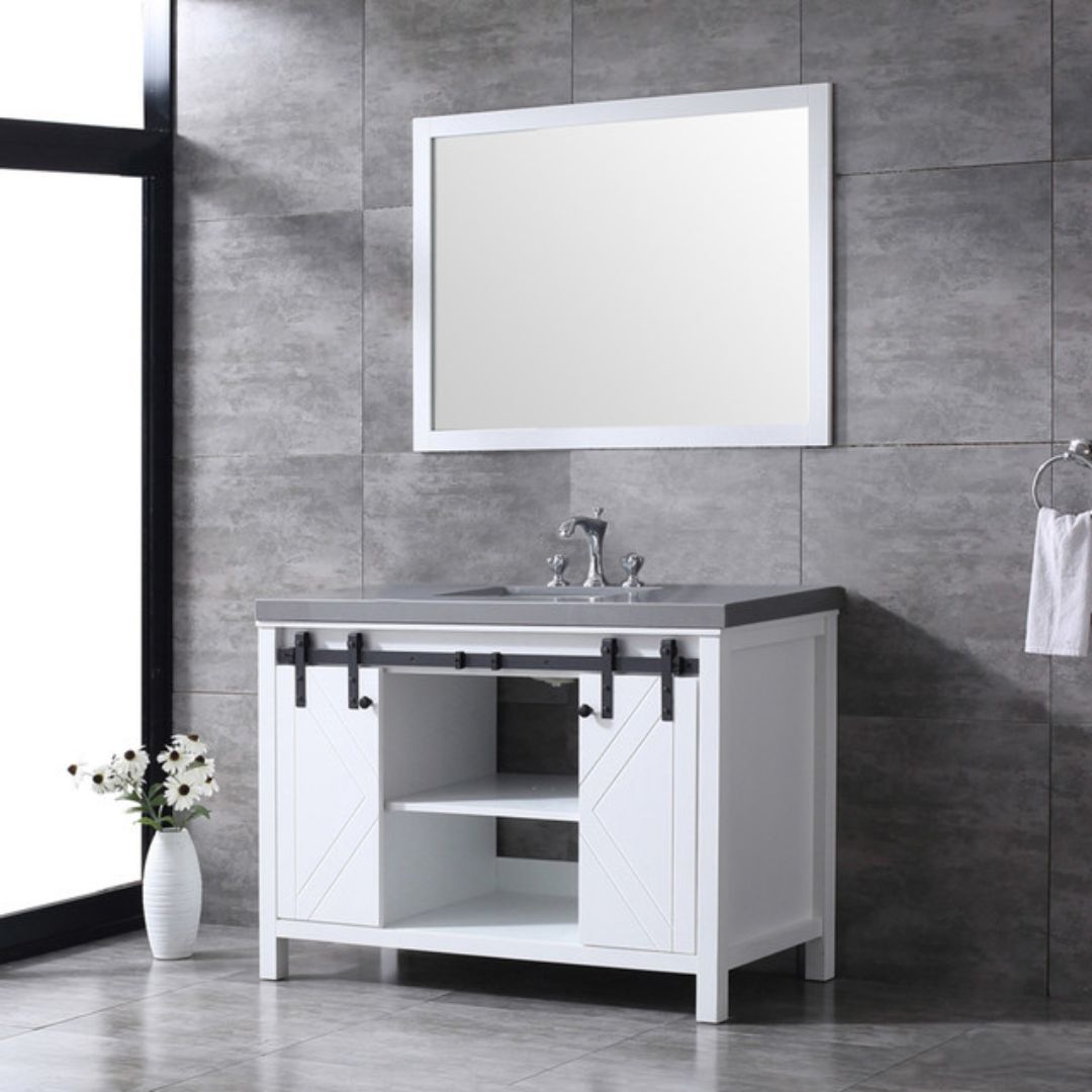 Tủ Lavabo LM48SA trắng mặt đá thạch anh cao cấp 48 inch - Ảnh 12