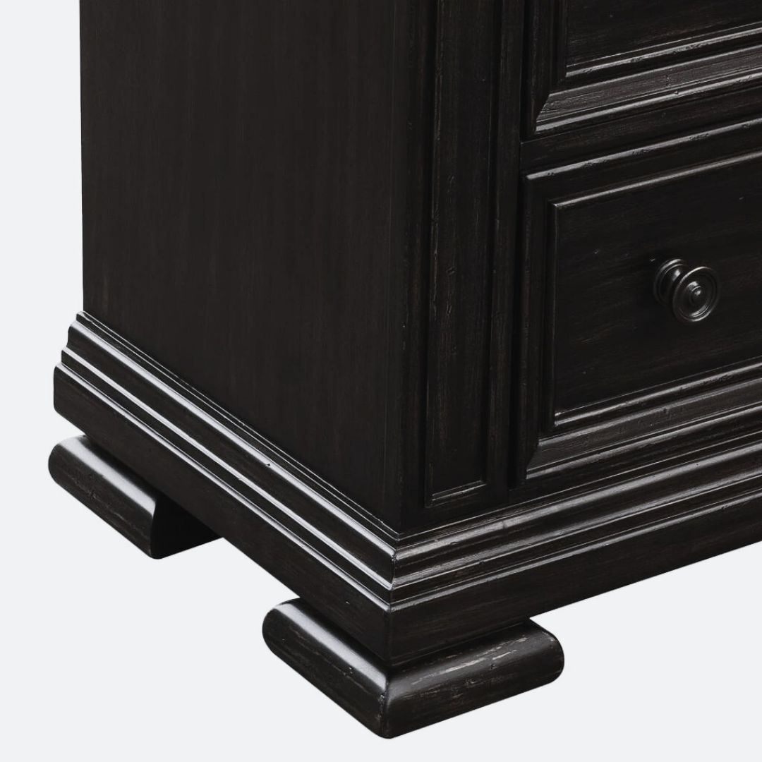 Sét giường 686 gỗ cao su, màu nâu đen cao cấp - Ảnh 10