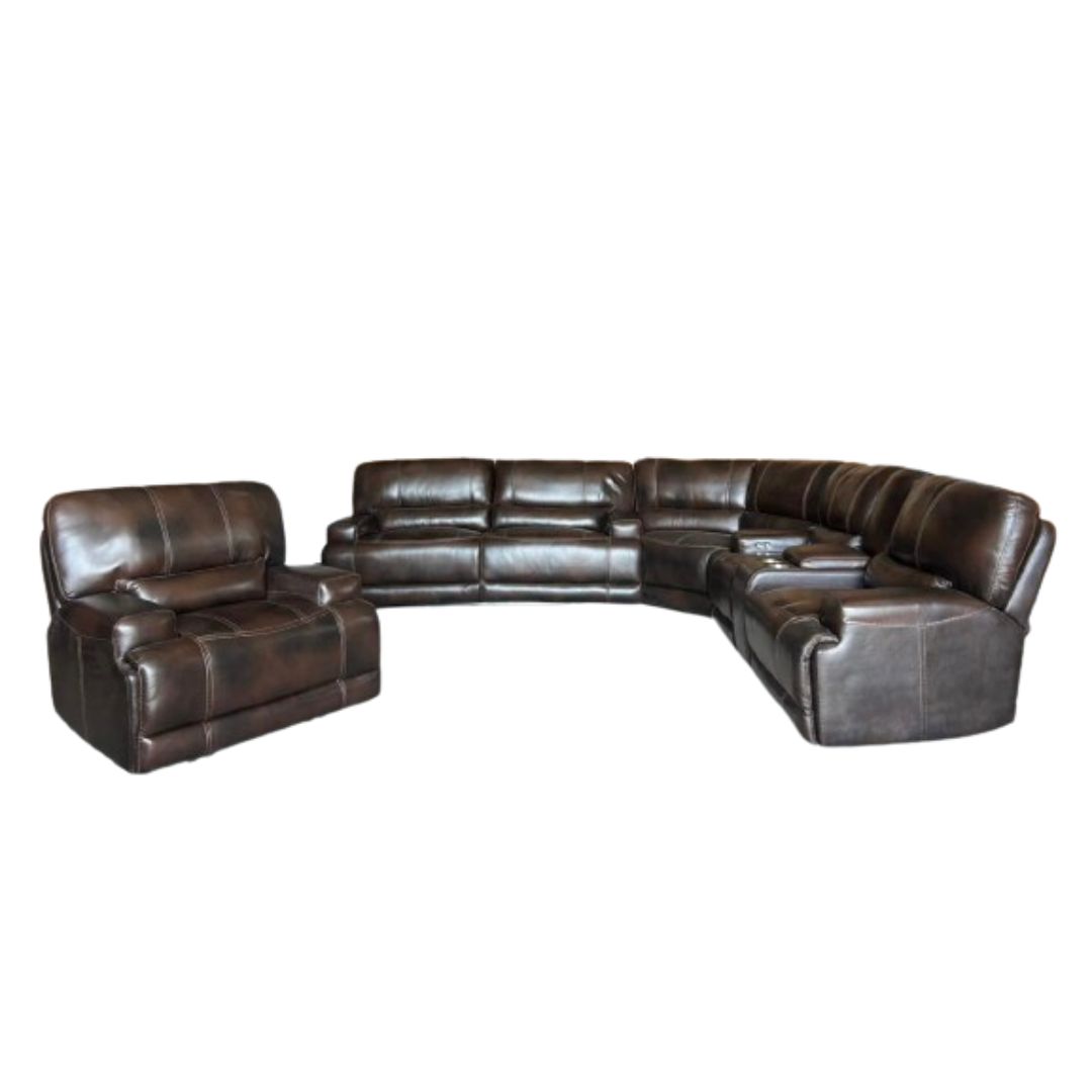 Ghế sofa góc chữ L 1115 da bò tiếp xúc cao cấp - Ảnh 5