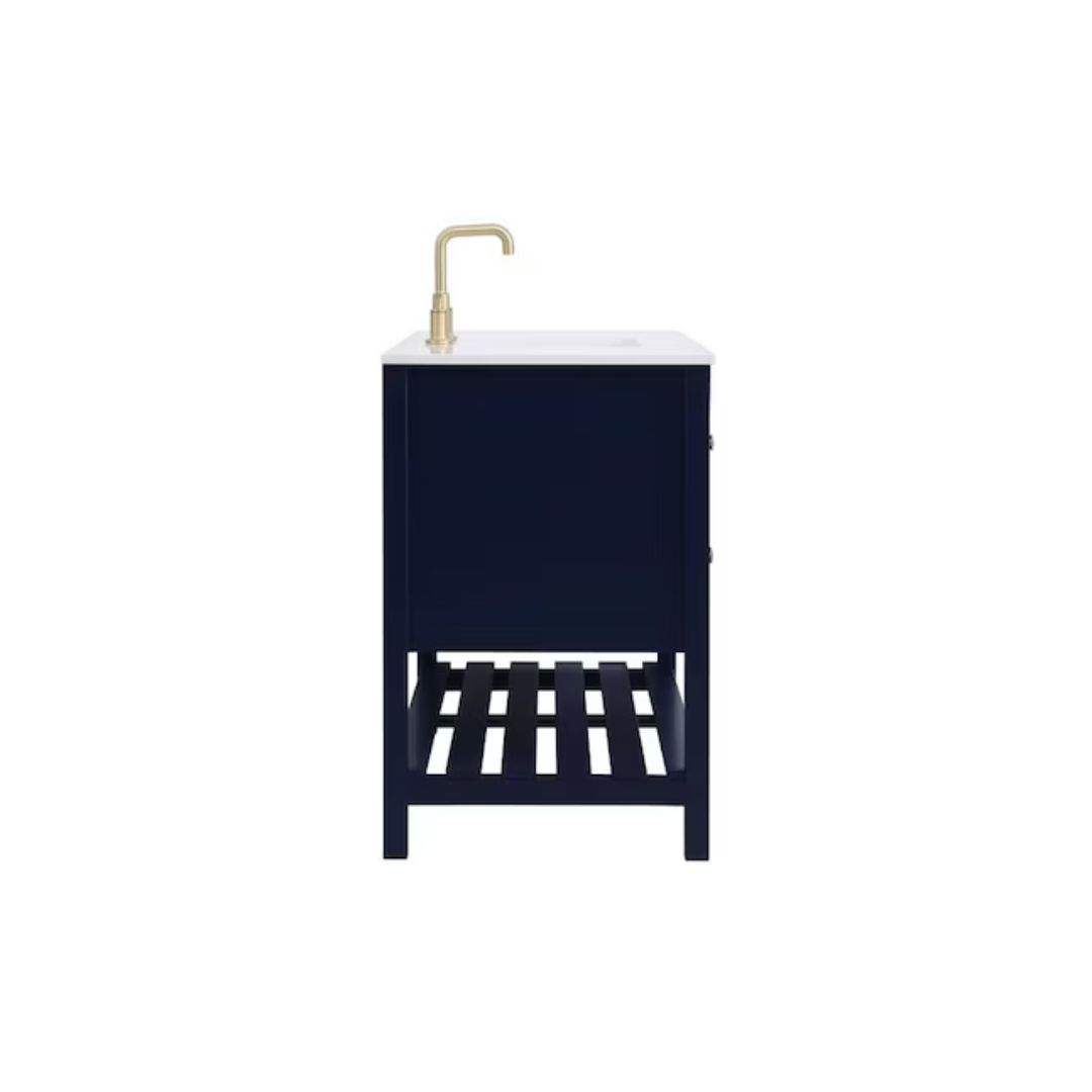 Tủ Lavabo V7303-48 xám mặt đá thạch anh cao cấp 48 inch - Ảnh 3