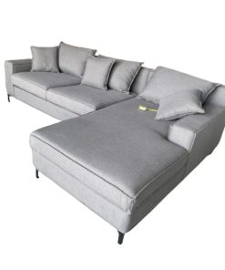 Alternative view of Ghế sofa chữ L xám, vải chống cháy cao cấp
