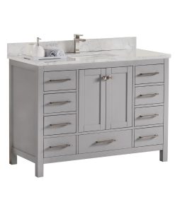 Alternative view of Tủ Lavabo V7199-42 xám mặt đá thạch anh cao cấp 42 inch