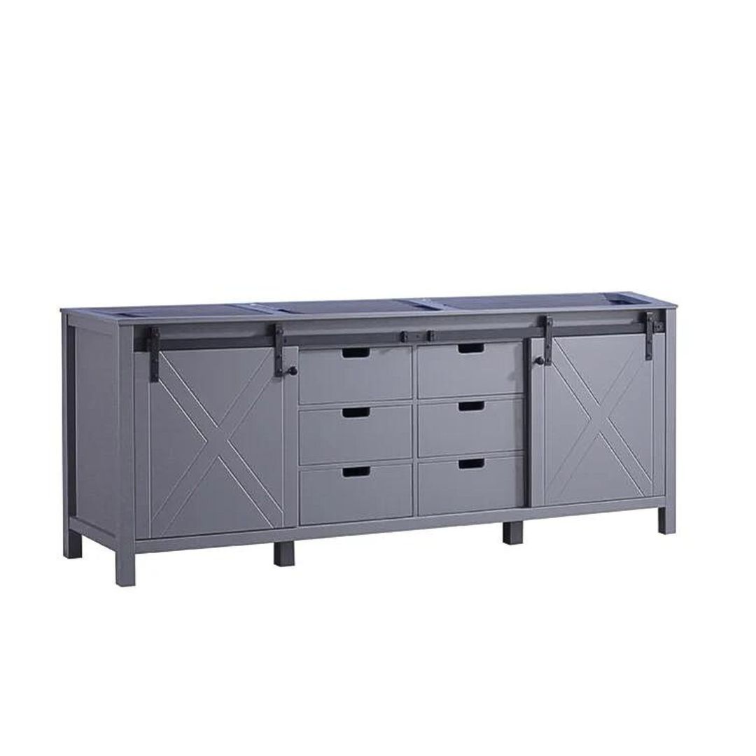 Tủ Bếp LM84DB Xám Xanh mặt đá thạch anh, bồn Inox 84 inch - Ảnh 5