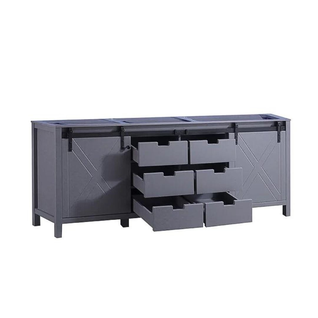 Tủ Bếp LM84DB Xám Xanh mặt đá thạch anh, bồn Inox 84 inch - Ảnh 6
