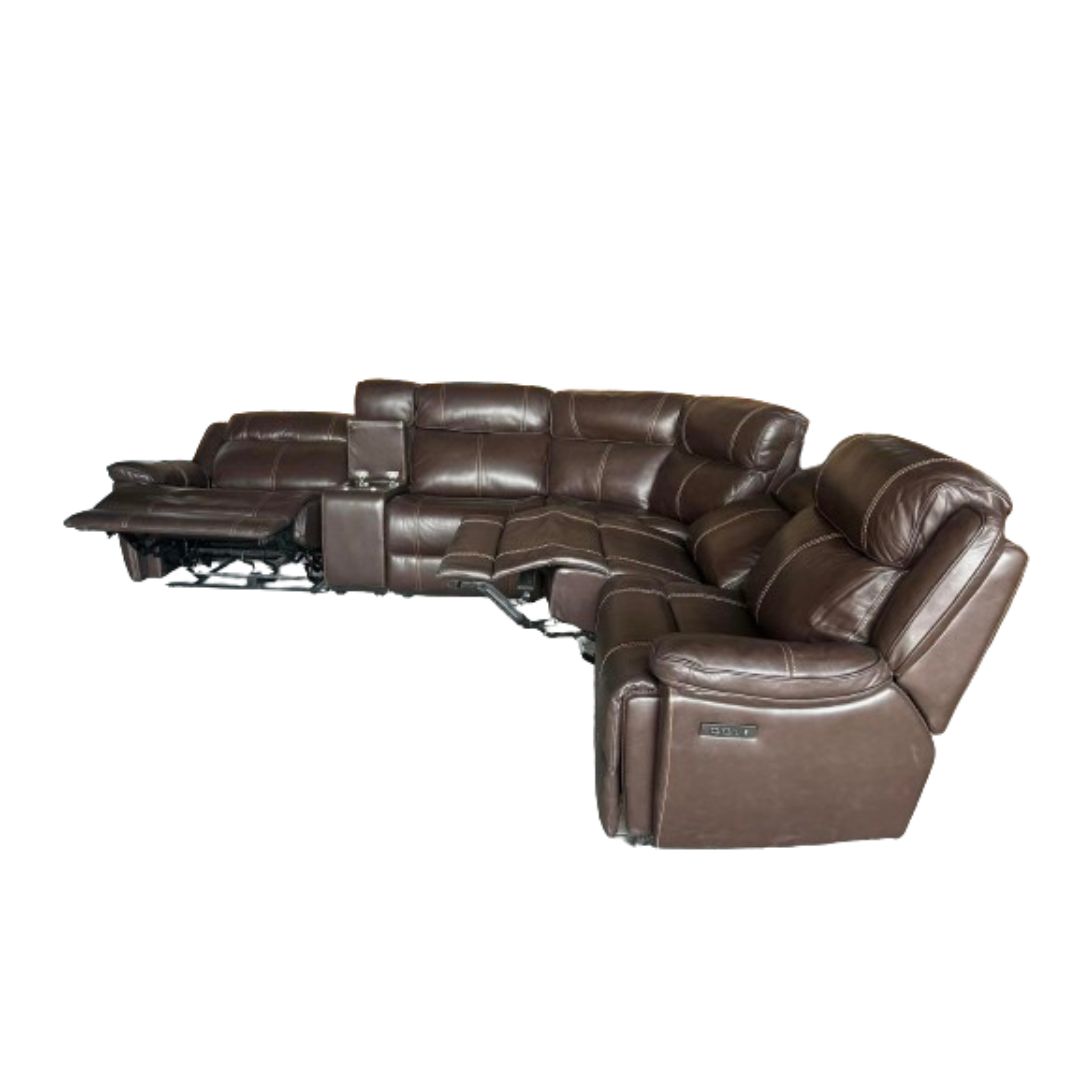 Ghế sofa góc chữ L 1004 , da bò tiếp xúc, khung sắt sơn tĩnh điện cao cấp - Ảnh 4