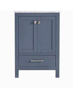 Tủ Chậu Lavabo V7199-24 mặt đá thạch anh cao cấp, màu xanh, 24 inch