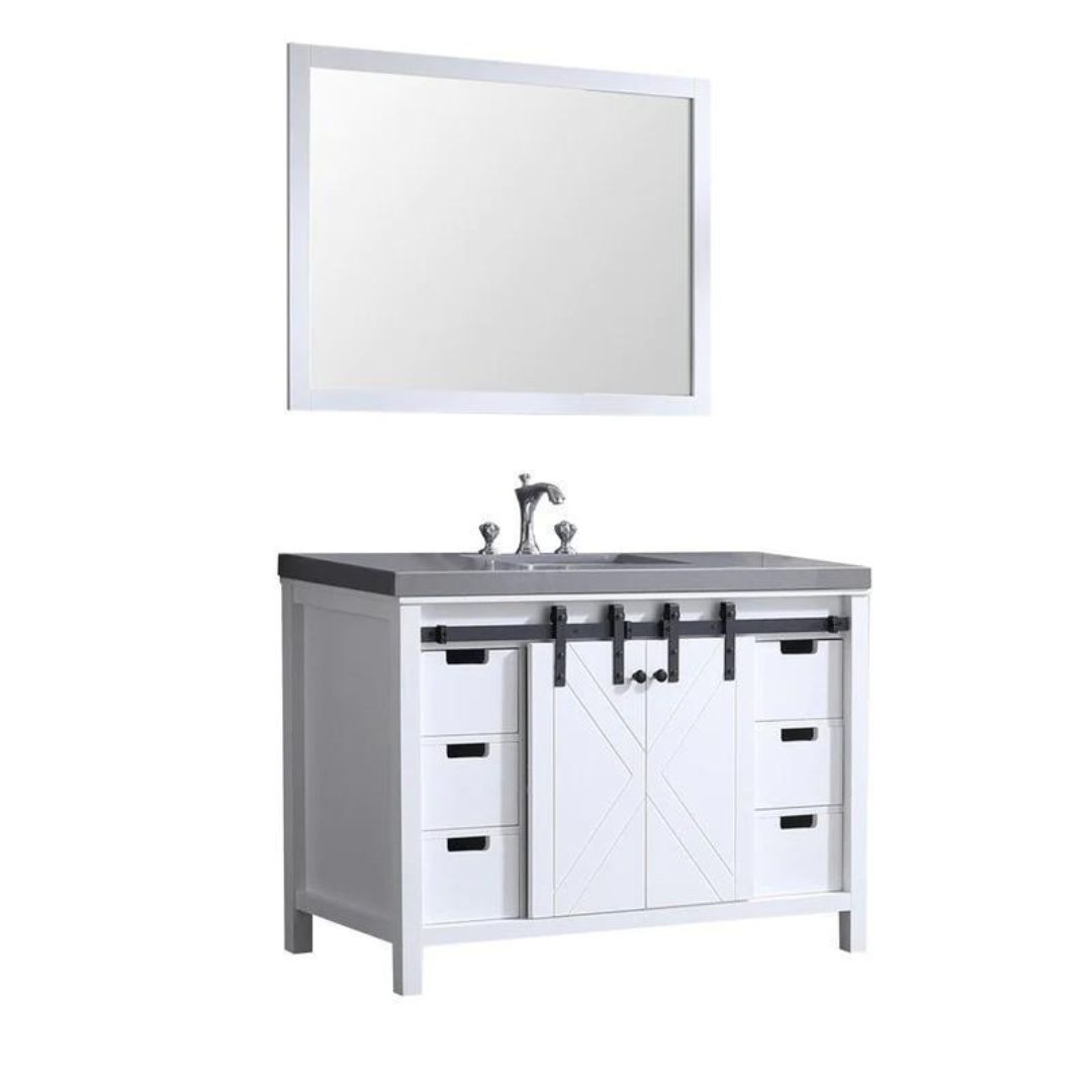 Tủ Lavabo LM48SA trắng mặt đá thạch anh cao cấp 48 inch - Ảnh 10