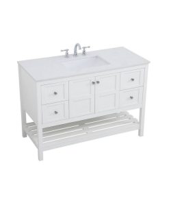 Alternative view of Tủ Lavabo V7303-48 trắng mặt đá thạch anh cao cấp 48 inch