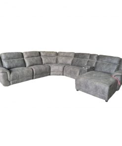 Ghế sofa góc chữ L 1035 da lộn mịn, chỉnh điện