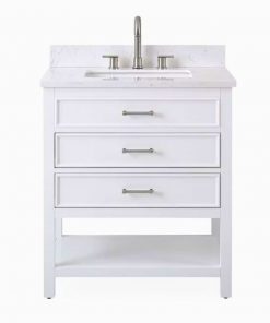 Tủ bồn rửa 30- 1083168 màu trắng mặt tự nhiên nhập khẩu Ý, 30 inch
