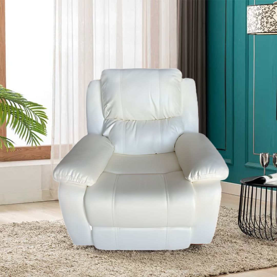 Ghế sofa đơn 1163-L1 da Pu, 2 màu, chỉnh cơ