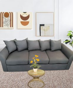 Alternative view of Ghế sofa 3 chỗ bằng vải màu xám sang trọng