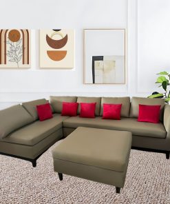 Bộ Sofa chữ L da Pu xuất khẩu cao cấp