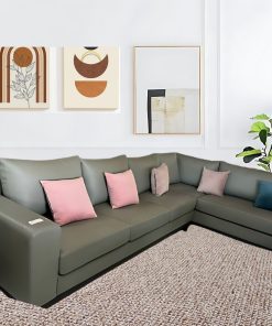 Sofa chữ L da Pu xuất khẩu cao cấp