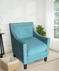 Ghế sofa vải bố xuất khẩu màu xanh