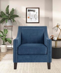 Ghế sofa vải bố xuất khẩu màu xanh lam