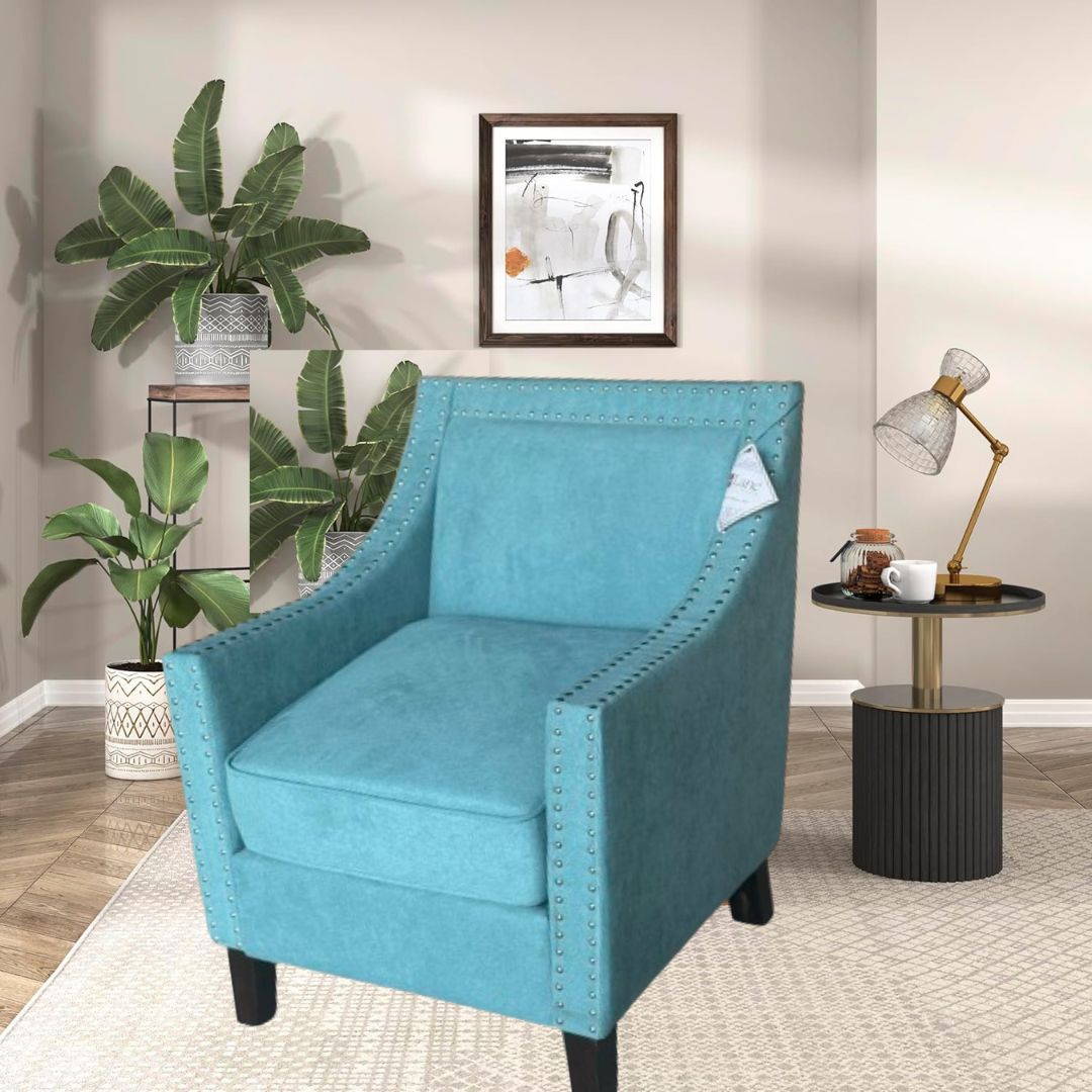Ghế sofa vải bố xuất khẩu màu xanh - Ảnh 3