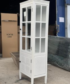Alternative view of Tủ Trang Trí Đựng Đồ Trưng Bày 3 Mặt Kính Gỗ Cao Su Xuất Khẩu