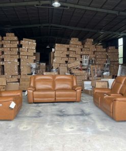 Alternative view of Bộ Sofa Da Bò 1-2-3 Chỉnh Điện Mới Nguyên Thùng