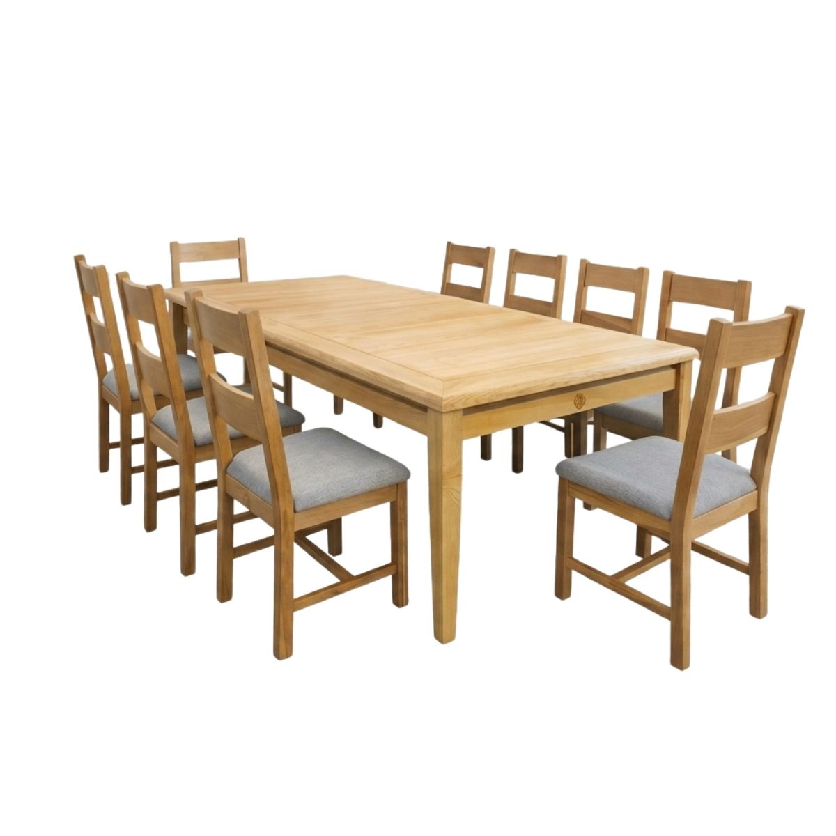 Bộ Bàn Ăn Gỗ Sồi 6–8 Ghế Xuất Khẩu Cao Cấp Bền Đẹp