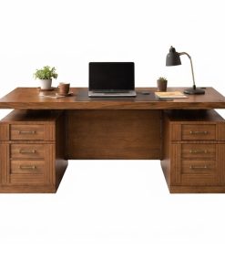 Bàn Làm Việc Nâng Hạ Gỗ Cao Su Màu Walnut - Đẳng Cấp & Thông Minh