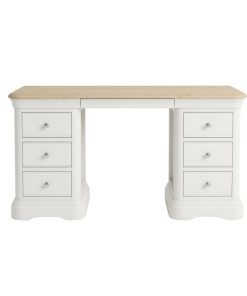 Bàn Làm Việc Gỗ Cao Su Mặt Sồi 6 Ngăn Kéo Cao Cấp