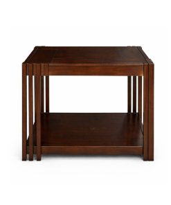 Bàn End Gỗ Cao Su Veneer 2 Tầng Hiện Đại 60x60x51cm