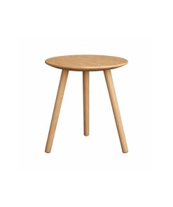 Bàn Tròn Gỗ Sồi Mỹ 3 Chân Nhỏ Gọn Phong Cách Bắc Âu