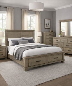 Alternative view of Bộ Giường Ngủ King Size Gỗ Cao Su Veneer Xuất Khẩu Cao Cấp