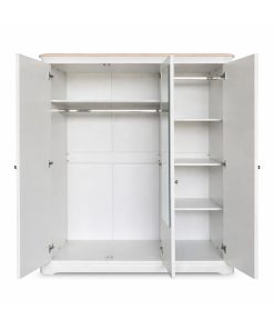 Alternative view of Tủ quần áo 3 cánh gỗ cao su veneer sồi xuất khẩu