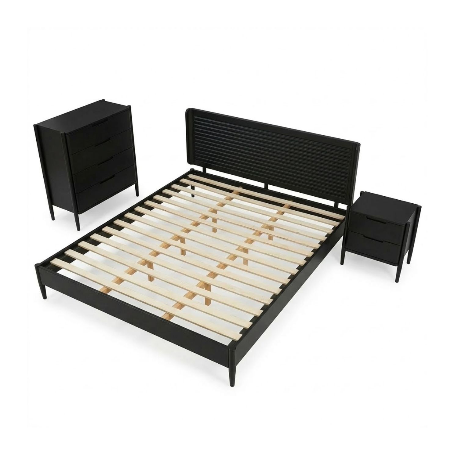 Combo Phòng Ngủ Hiện Đại - Giường Queen Size & Tủ 6 Hộc Kéo Màu Đen Sang Trọng - Ảnh 6