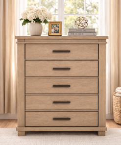 Alternative view of Tủ 5 Hộc Kéo Gỗ Cao Su Veneer Xuất Khẩu Cao Cấp 143cm
