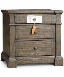 Alternative view of Tủ Đầu Giường Gỗ Cao Su Veneer 3 Ngăn Có Sạc USB Tiện Lợi
