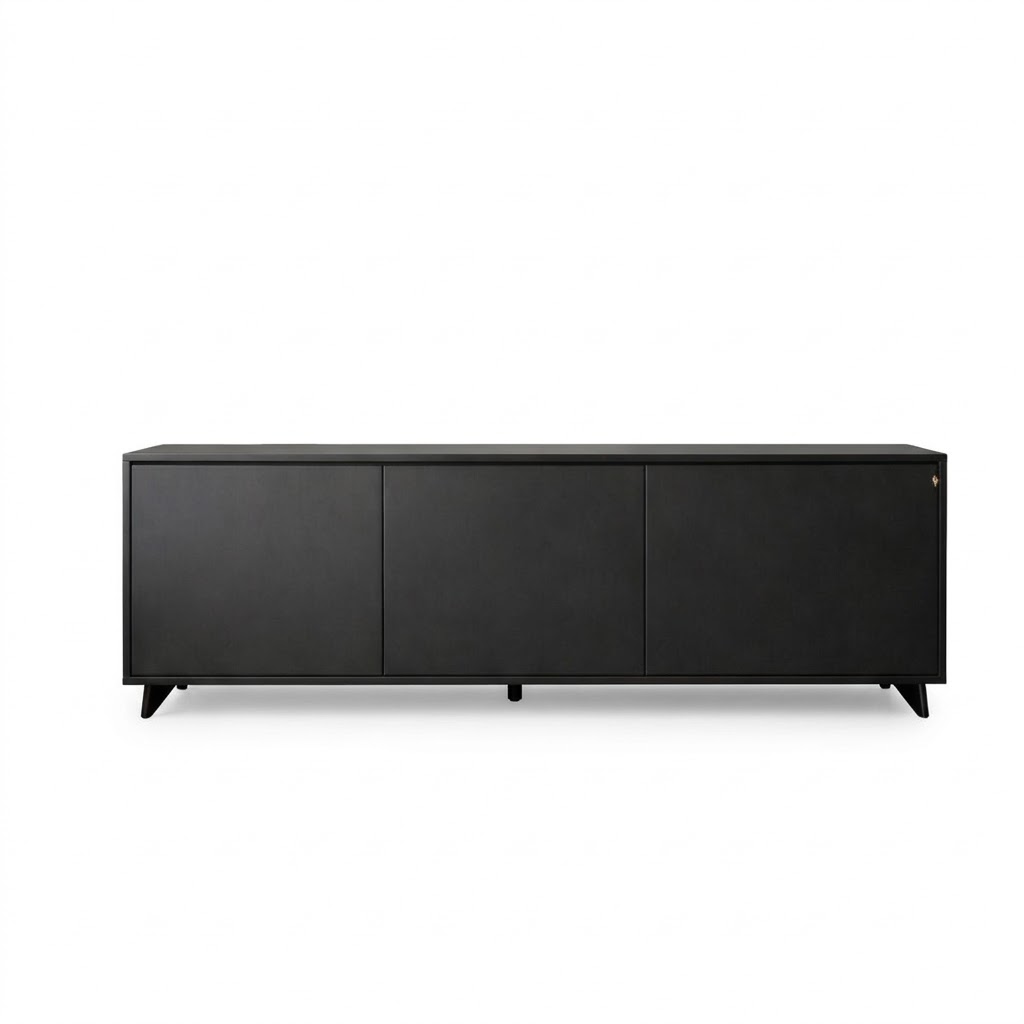 Kệ Tivi Gỗ Thông Hiện Đại Màu Đen 150cm