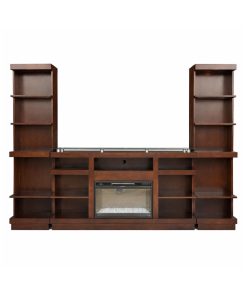 Kệ Tivi Kết Hợp Lò Sưởi Và Tủ Trang Trí Gỗ Cao Su